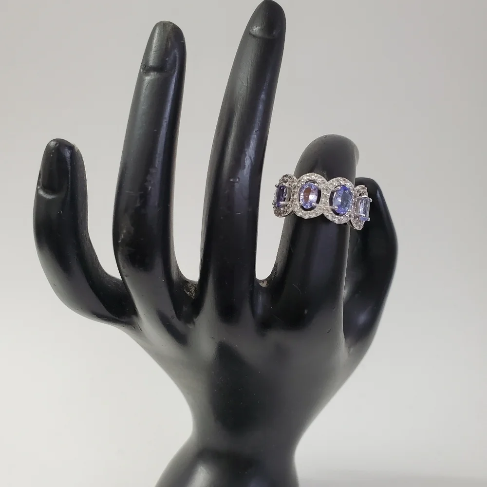 Twilight Symphony Sterling Silver 925 Tanzanite Ring